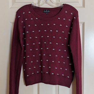 Aritzia - Talula - Bead and Rhinestone Embellished Sweater - Extra Small / XS